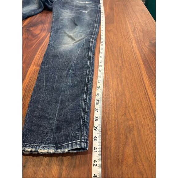Diesel Men's Blue Distressed Elastic Back Waist Drawstring Skinny Jeans Size 32 - Picture 5 of 11